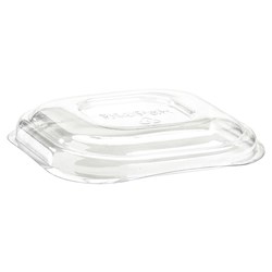 Biocane Pet Takeaway Container Lid Square Clear Suits 280/630ml