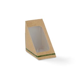 On The Go Sandwich Wedge Brown 123x75mm Detpak