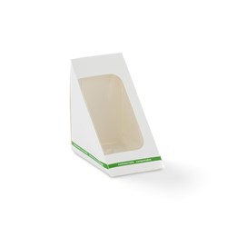 On The Go Sandwich Wedge White 123x75mm Detpak