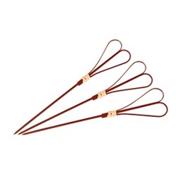 Bamboo Heart Skewer Red 120mm