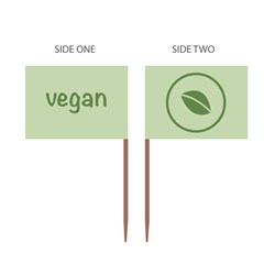 Food Marker Flag Vegan 500/Pkt (20)