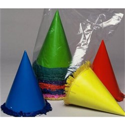 PARTY HATS CONE 180MM NEON 50/PKT (20)