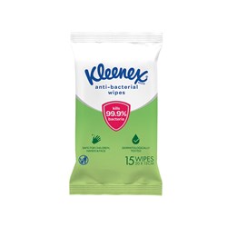 Kleenex Facial Wet Wipes 21287 Antibac 20X14cm 15/Pk X 7/Ctn