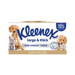 Kleenex Facial Tissue Large & Thick 3Ply 95Sh 24/Ctn 0283
