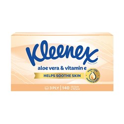 Kleenex Facial Tissue Aloe 3Ply 140Sh 24/Ctn 0299