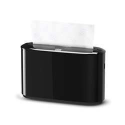 Xpress Plastic Multifold Countertop Hand Towel Dispenser Black 323x116x218mm