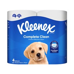 Kleenex Toilet Roll 1Ply 180Sh 4/Pk X 15/Ctn 98130