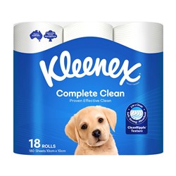 Kleenex Toilet Roll 1Ply 180Sh 18/Pk X 5/Ctn 98135