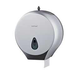 Plastic Jumbo Toilet Roll Dispenser Metallic Grey 271x130x281mm 