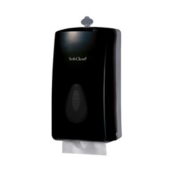 Plastic Twin Toilet Roll Dispenser Black 146x138x275mm
