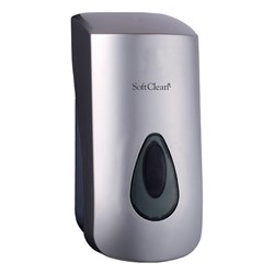 Plastic Manual Liquid Soap Dispenser Metallic Grey 115x110x245mm