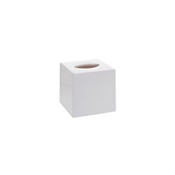 Plastic Tissue Box Cover Square White