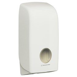 Aquarius Plastic Interleaf Toilet Tissue Dispenser White 169x123x338mm
