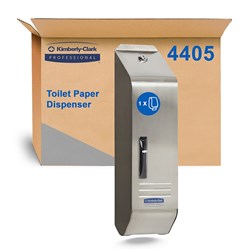 Interleaf Stainless Steel Toilet Tissue Dispenser Silver 120x117x467mm
