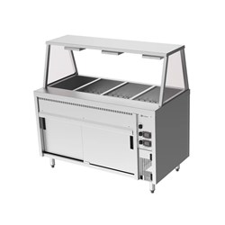 Culinaire Bain Marie Hot Cupboard Island 4 Bay CH.BMH.I.GA.4