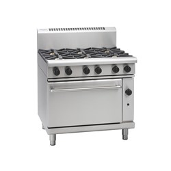 Waldorf 6 Burner Static Oven Gas Range 900x805x1130mm RN8610G