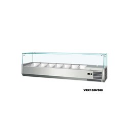 BAIN MARIE COLD WELL W/ GLASS CANOPY VRX1500 1500X395X435MM