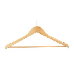 Coat Hanger Pilferproof Male Wooden Budget Clip Not Inc(100