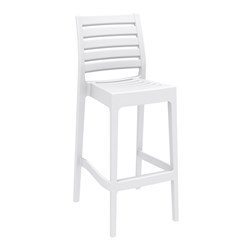Ares Bar Stool 75 Wht 750Mm High