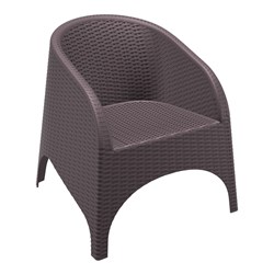 Aruba Arm Chair Chocolate 450mm