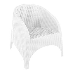 Aruba Arm Chair White 450mm