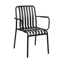 Bordeaux Arm Chair Black Durafurn