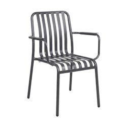 Bordeaux Arm Chair Dark Grey Durafurn