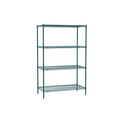 Shelving Kit 4 Tier Green Wire Shelf 535X1370x1895mm