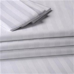 Satin Stripe Pillowcase White