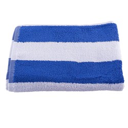 Cotton Pool Towel Blue & White Stripe 700x1400mm