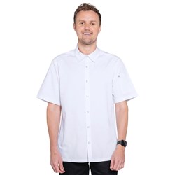 Arlo Short Sleeves Chef Shirt White 2XL Aussie Chef