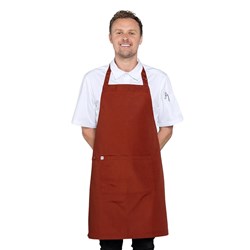 Arlo Bib Apron Rust 700x820mm Aussie Chef