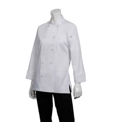 Womens Chef Jacket Marbella Wht Lge