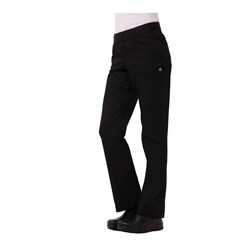 5484156 - Chef Pants Ladies Slim Fit with Drawstring Black Extra Small