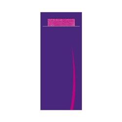Bari Paper Cutlery Pouch Purple/ Pink 202x85mm 