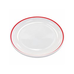 JUNIPER RND PLATE WHT 230X23 PTD BURGUNDY BAND (12) CORE