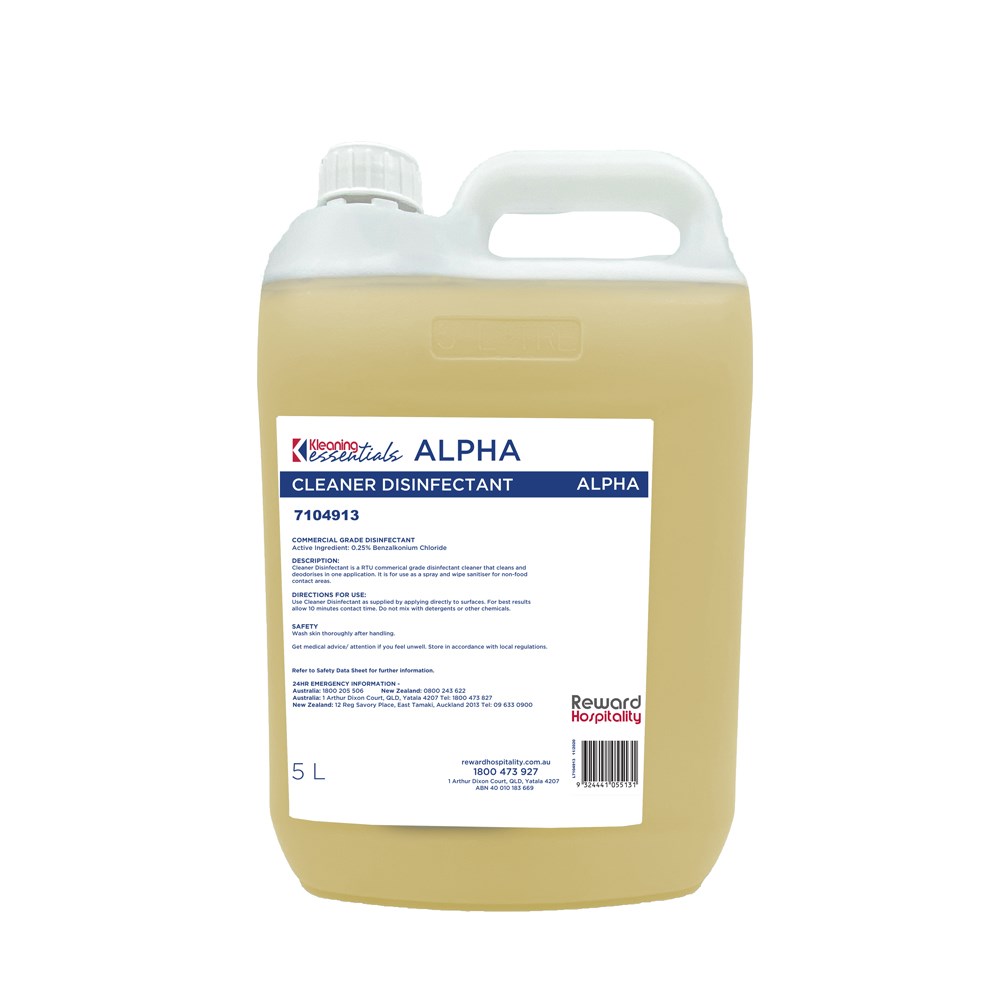 ALPHA CLEANER DISINFECTANT 5LT (2) - 3065043 | Reward Hospitality