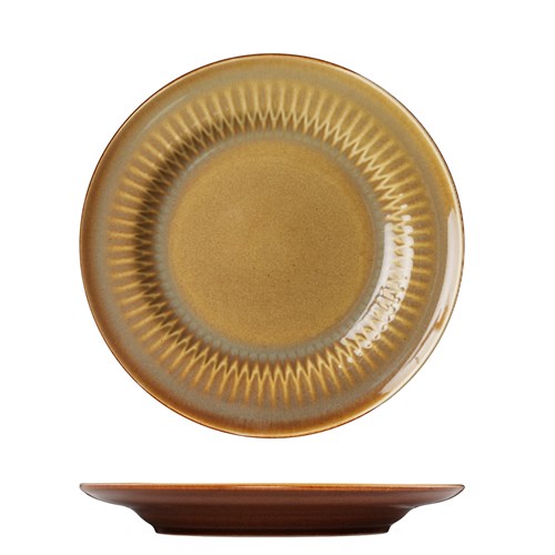 1076335 - Cottage Rnd Rim Plate 230Mm Cinnamon