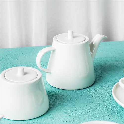 Serenity Sugar Pot with Lid White