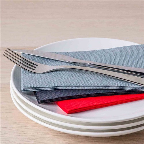 Lisah Quilted Paper Dinner Napkin Red 1/8 Fold 380x380mm 