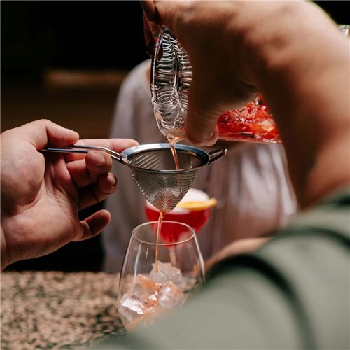 Cocktail Strainer with stainless steel mesh & rim 80mm