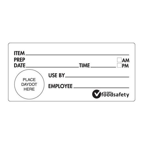 LABEL SHELF LIFE 102X47MM 500/ROLL REMOVABLE 3444012 Reward Hospitality