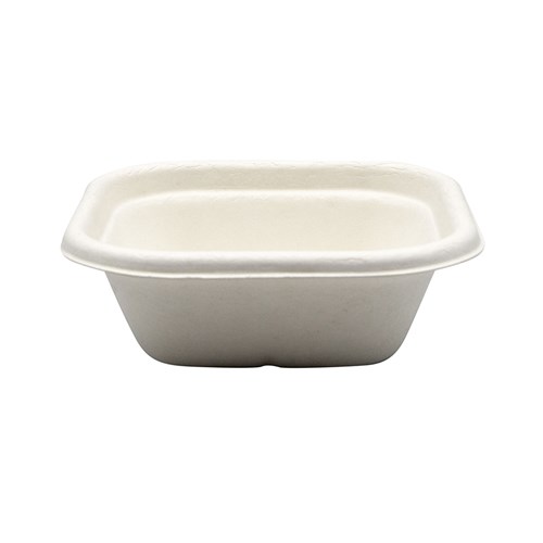Sugarcane Takeaway Container White 280ml 130x130x42mm
