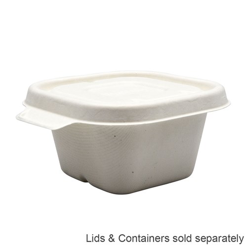 Sugarcane Takeaway  Container Lid White Suits 280-630ml