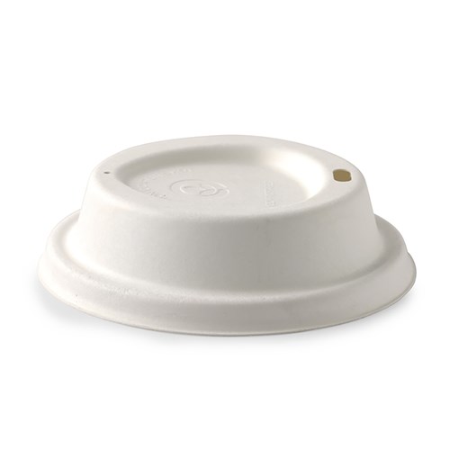 BioCup Pulp Lid White 90mm