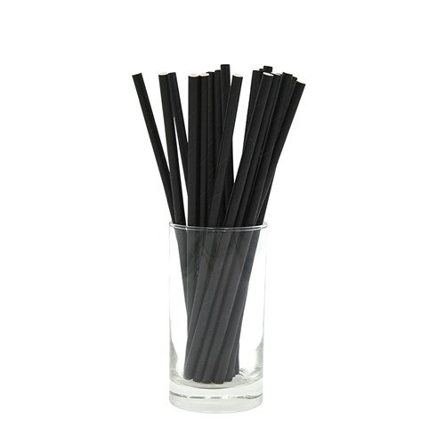 Paper Straw Regular Black