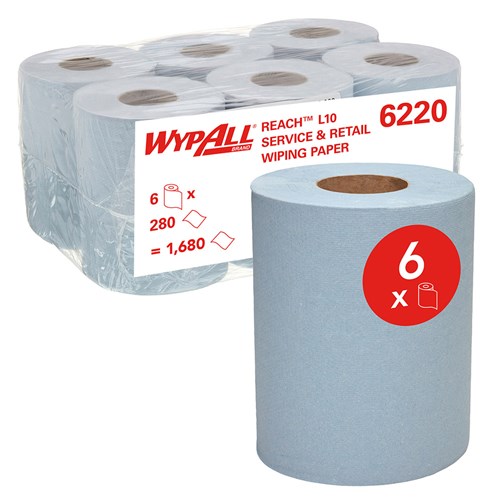 Wypall Reach Centerefeed Wiper Blue L10 6220