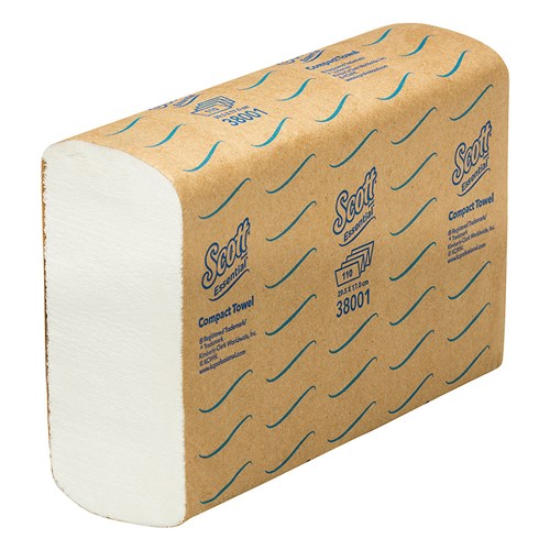 Compact Paper Hand Towel White 110/Sheets