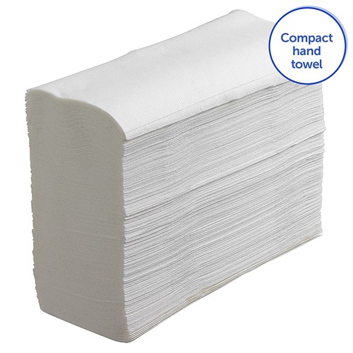 Compact Paper Hand Towel White 90/Sheets
