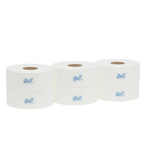Scott 1Ply Maxi Jumbo Toilet Roll White 800Mtr 6/Ctn